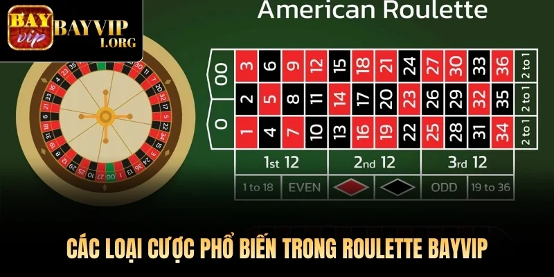 Các loại cược phổ biến trong Roulette Bayvip