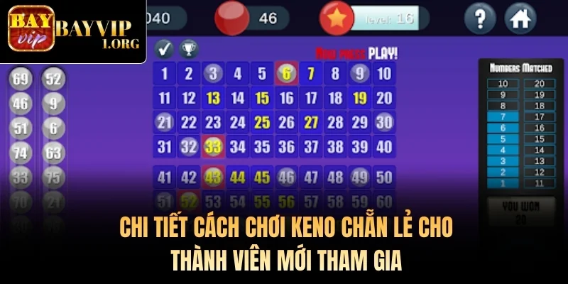 Chi tiết cách chơi keno chẵn lẻ cho thành viên mới tham gia