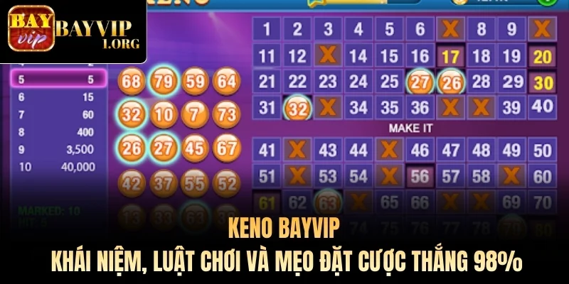Keno Bayvip - Khái Niệm, Luật Chơi Và Mẹo Đặt Cược Thắng 98%