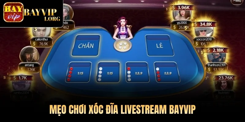 Mẹo chơi Xóc Đĩa Livestream Bayvip