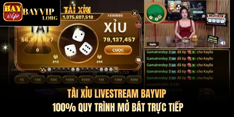 Tài Xỉu Livestream Bayvip - 100% Quy Trình Mở Bát Trực Tiếp